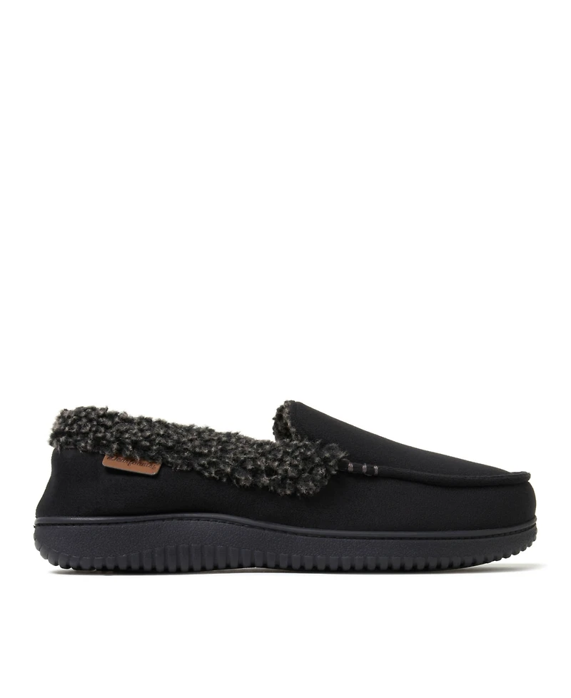 Dearfoams Men's Alexander Microsuede Moccasin House Shoe Slipper