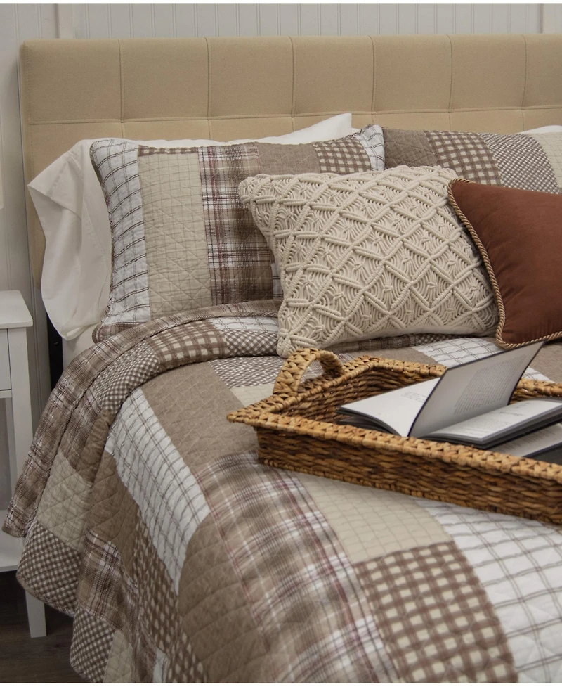 Donna Sharp Highland Plaid Reversible 3-Piece Quilt Set, King