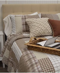 Donna Sharp Highland Plaid Reversible 3-Piece Quilt Set, King