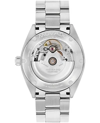 Movado Men's Datron Swiss Auto Silver Tone Stainless Steel Watch 40mm