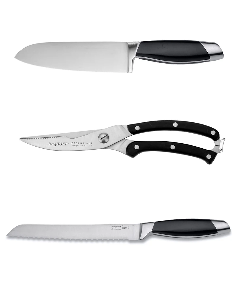 BergHOFF Stainless Steel 3 Piece Knife Set