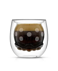 JoyJolt Disney Mickey Pants Minnie Skirt Double Wall Espresso Glasses - Set of 2