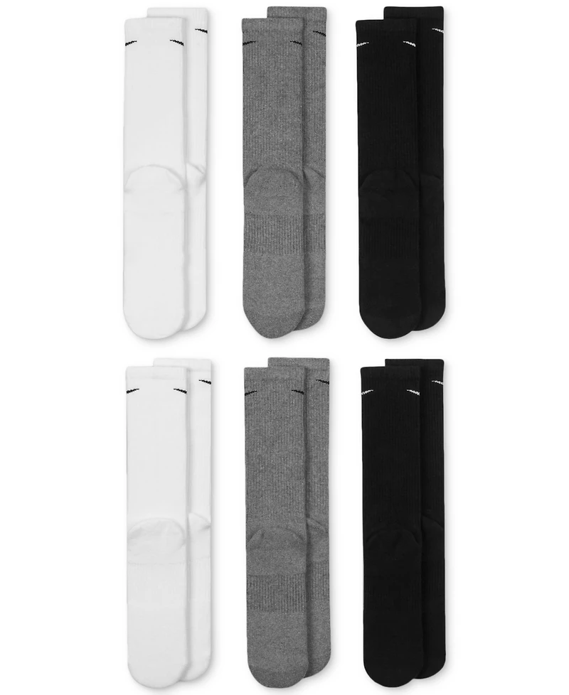 Nike Unisex Everyday Plus Cushioned Training Crew Socks (6 Pairs)