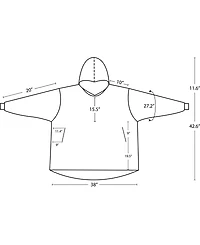 Nestl Oversized Wearable Reversible Color Adult Blanket, 38" x 54"