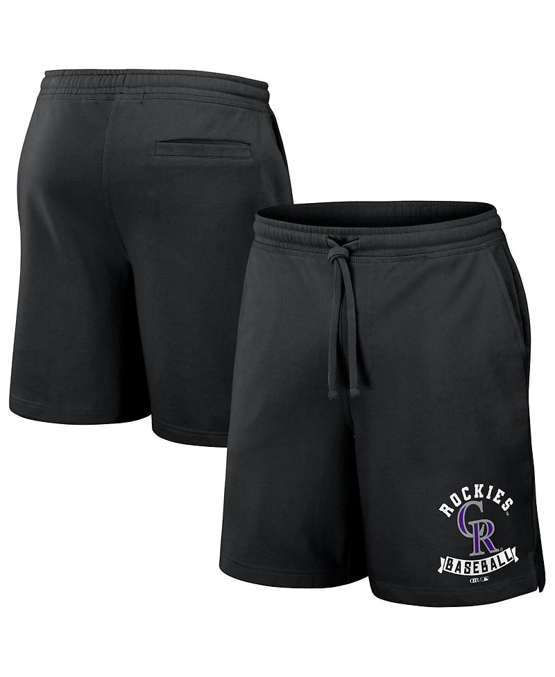 Men's Darius Rucker Collection by Fanatics Black Colorado Rockies Team Color Shorts
