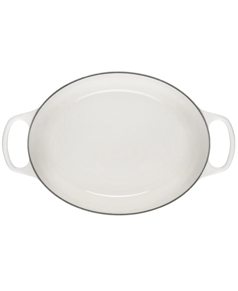 Le Creuset 6.75 Quart Cast Iron Oval Dutch Oven with Marble Applique