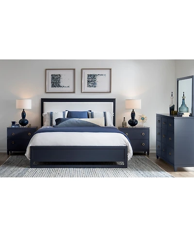 Summerland 3pc Set (King Upholstered Bed, Dresser, Nightstand)