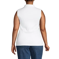 Lands' End Plus Sleeveless Supima Cotton Polo Shirt