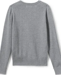 Lands' End Boys School Uniform Cotton Modal Fine Gauge V-neck Sweater