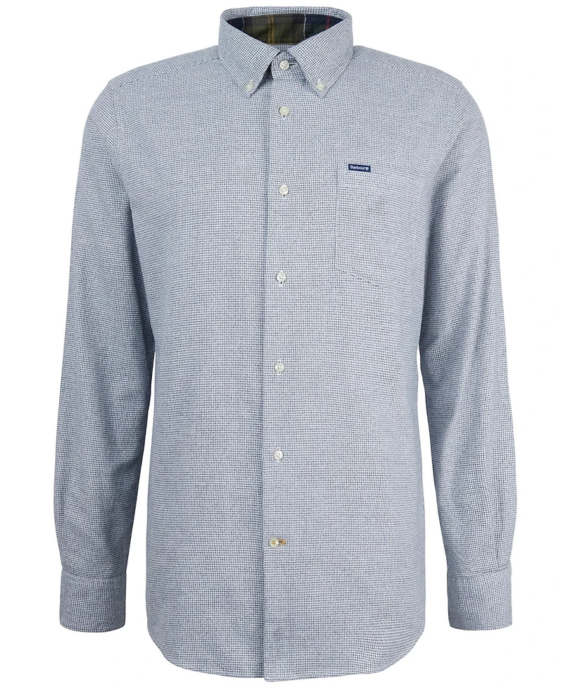 Barbour Men's Turner Tailored-Fit Micro-Houndstooth Button-Down Shirt