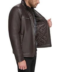 Calvin Klein Men's Faux Leather Moto Jacket, Created for Macy's