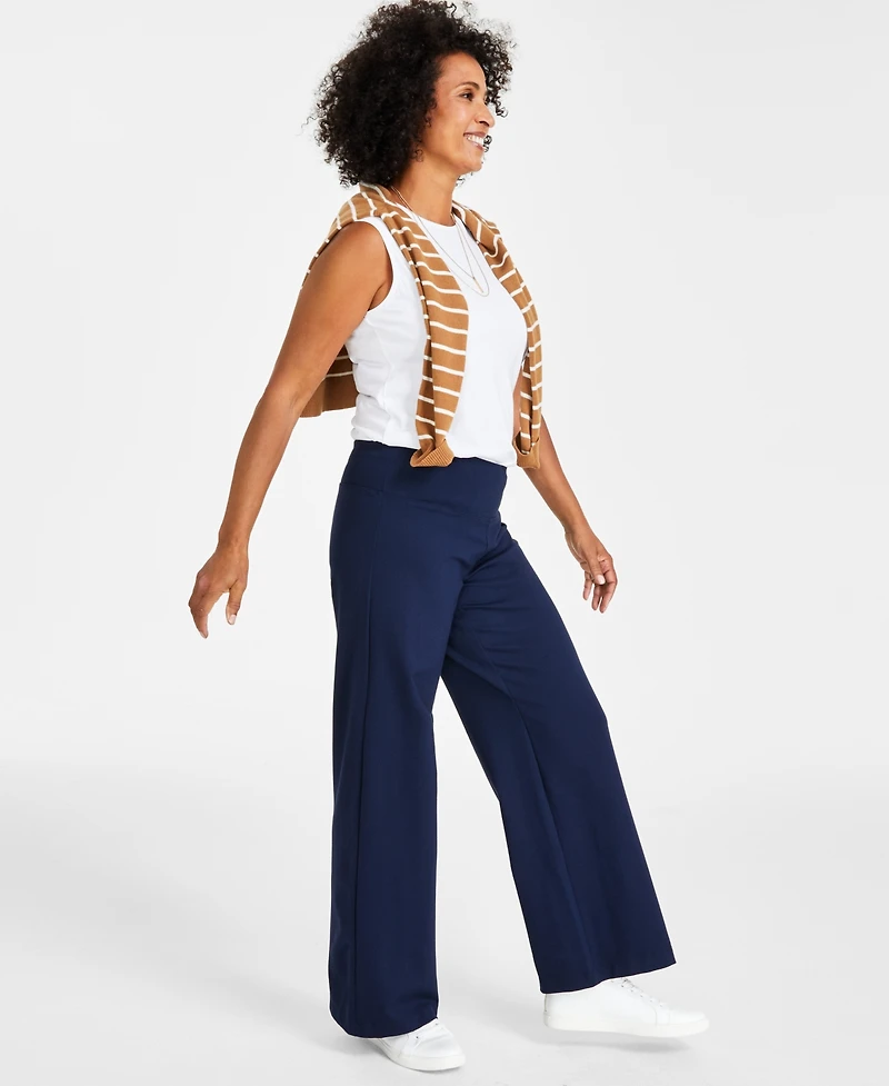 Style & Co Petite Wide-Leg Pull-On Pants, Created for Macy's