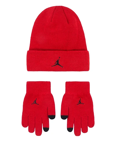 Jordan Big Boys Essentials Beanie and Gloves Set