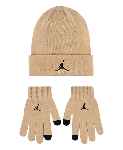 Jordan Big Boys Essentials Beanie and Gloves Set