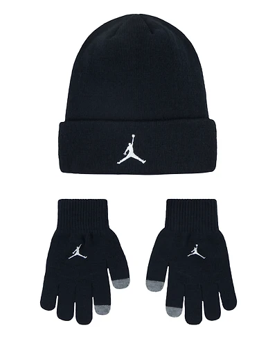 Jordan Big Boys Essentials Beanie and Gloves Set