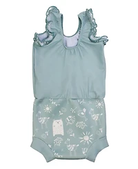 Splash About Baby Girls Happy Nappy Swimsuit with Swim Diaper