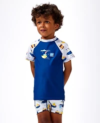 Splash About Toddler Boys Tug Boats Short Sleeved Rash Top