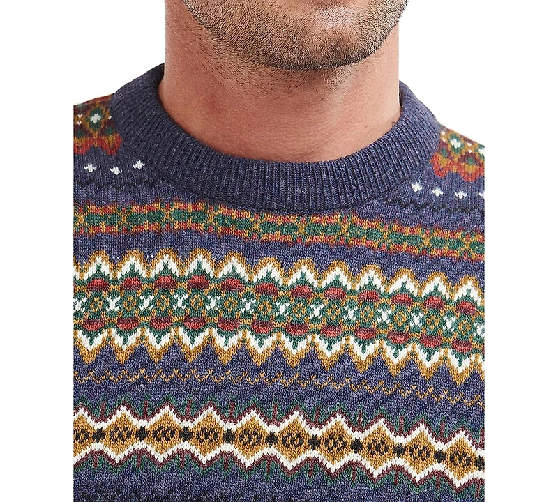 Barbour Men's Case Fair Isle Crewneck Sweater