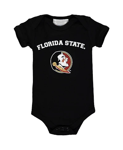 Infant Boys and Girls Black Florida State Seminoles Arch & Logo Bodysuit