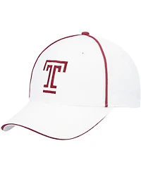 Men's Colosseum White Temple Owls Take Your Time Snapback Hat