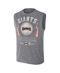 Men's Darius Rucker Collection by Fanatics Charcoal San Francisco Giants Muscle Tank Top