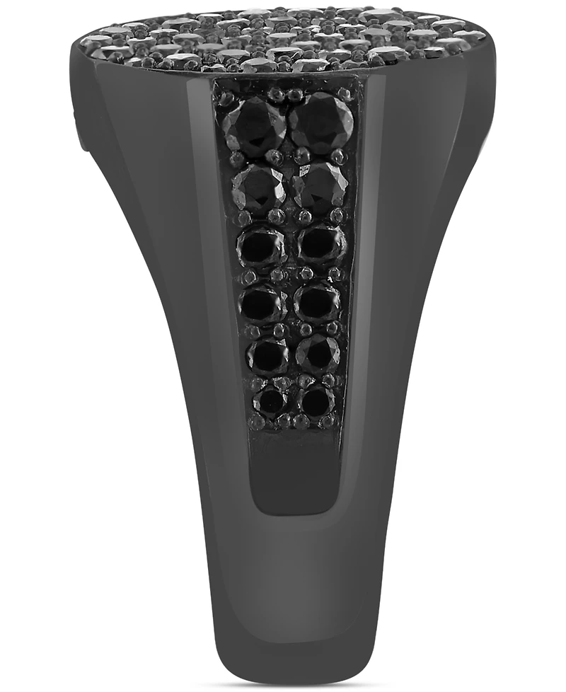 Effy Men's Black Spinel Ring (2-1/3 ct. t.w.) in Black Pvd-Plated Sterling Silver