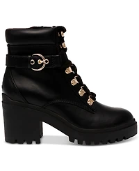 Wild Pair Women's Bridgitt Lace-Up Side-Zip Lug-Sole Booties, Created for Macy's