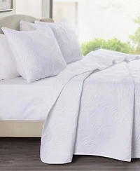 Videri Home Coastal Palm Embroidered Quilt Sets