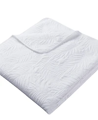 Closeout! Videri Home Coastal Palm Embroidered 3-Piece Quilt Set, King