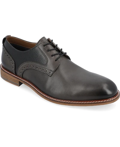 Thomas & Vine Men's Clayton Plain Toe Brogue Derby Shoe