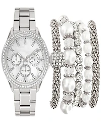 Jessica Carlyle Women's Bracelet Watch 36mm Gift Set