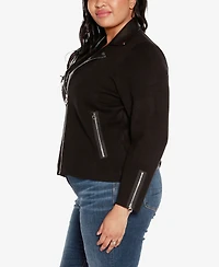 Belldini Black Label Plus Motorcycle Sweater Jacket