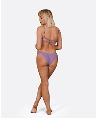 Oosc Women's Checkmate Brazilian Bikini Bottoms