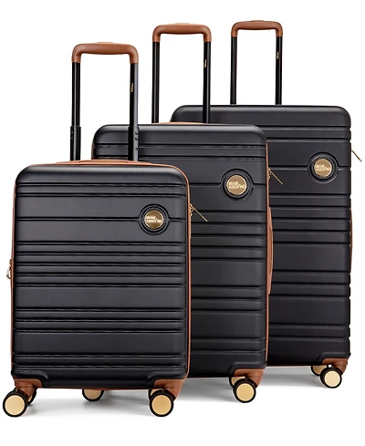 Miami CarryOn Brickell 3 Piece Expandable Retro Spinner Luggage Set