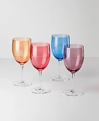 Oneida True Colors Wine Glasses, Set of 4