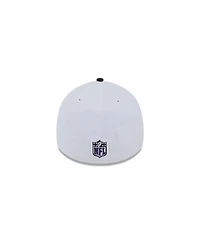 Men's New Era White, Black Baltimore Ravens 2023 Sideline 39THIRTY Flex Hat
