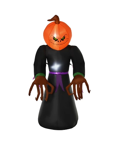 Homcom 7' Halloween Inflatable Decoration Reaper Ghost Pumpkin