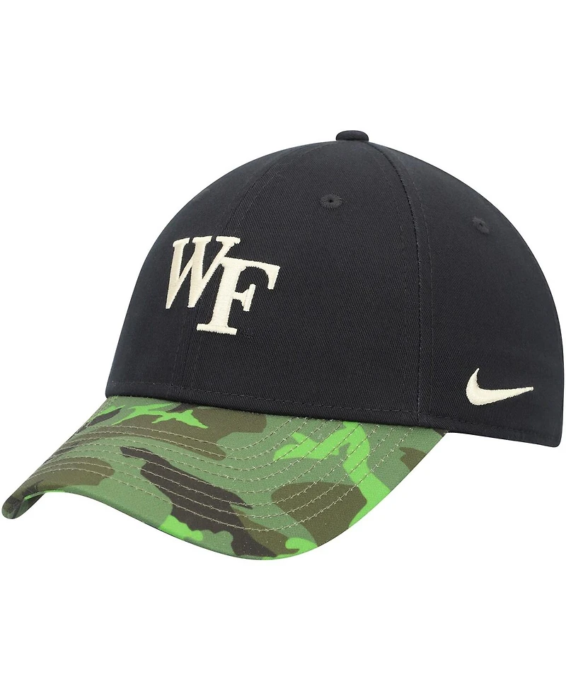 Men's Nike Black, Camo Wake Forest Demon Deacons Veterans Day 2Tone Legacy91 Adjustable Hat