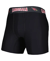 Men's Concepts Sport Black, Cardinal Arizona Cardinals 2-Pack Boxer Briefs Set