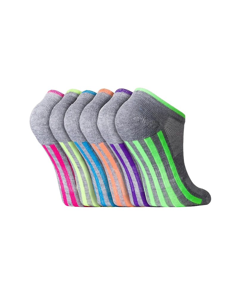 Women's Multicolor No-Show Sports Socks 6 Pack