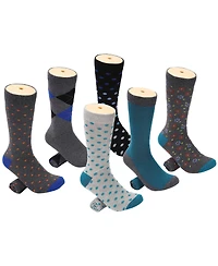 Men's Spiffy Design Dress Socks 6 pack