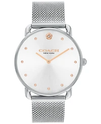 Coach Women's Elliot Silver Stainless Steel Mesh Bracelet Watch 36mm