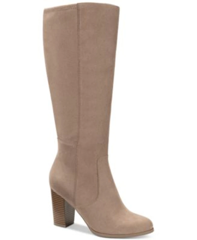 Style Co Womens Addyy Knee High Dress Boots Created For Macys Regular Wide Extra Wide Calf