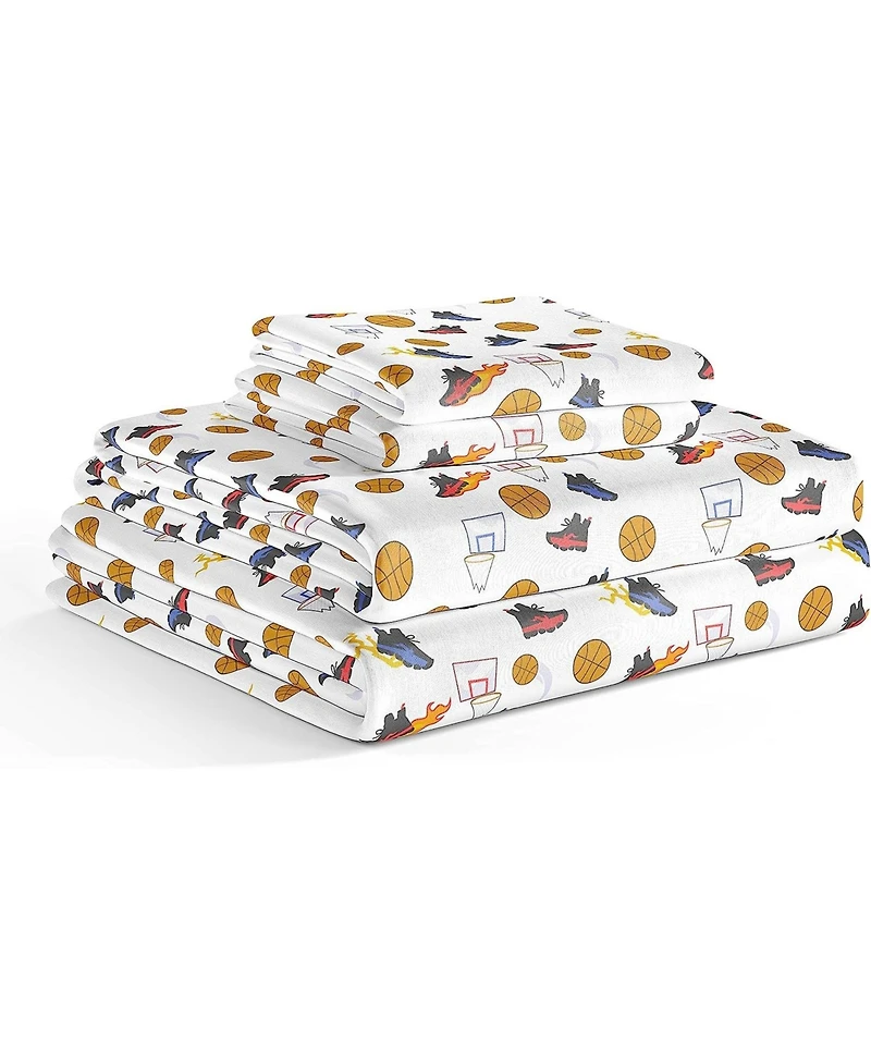 Kids 4 Piece Microfiber Sheet Set