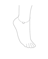 Bling Jewelry Delicate Pave Cz Horseshoe Anklet Ankle Bracelet Gold Plated Sterling Silver 9-10"