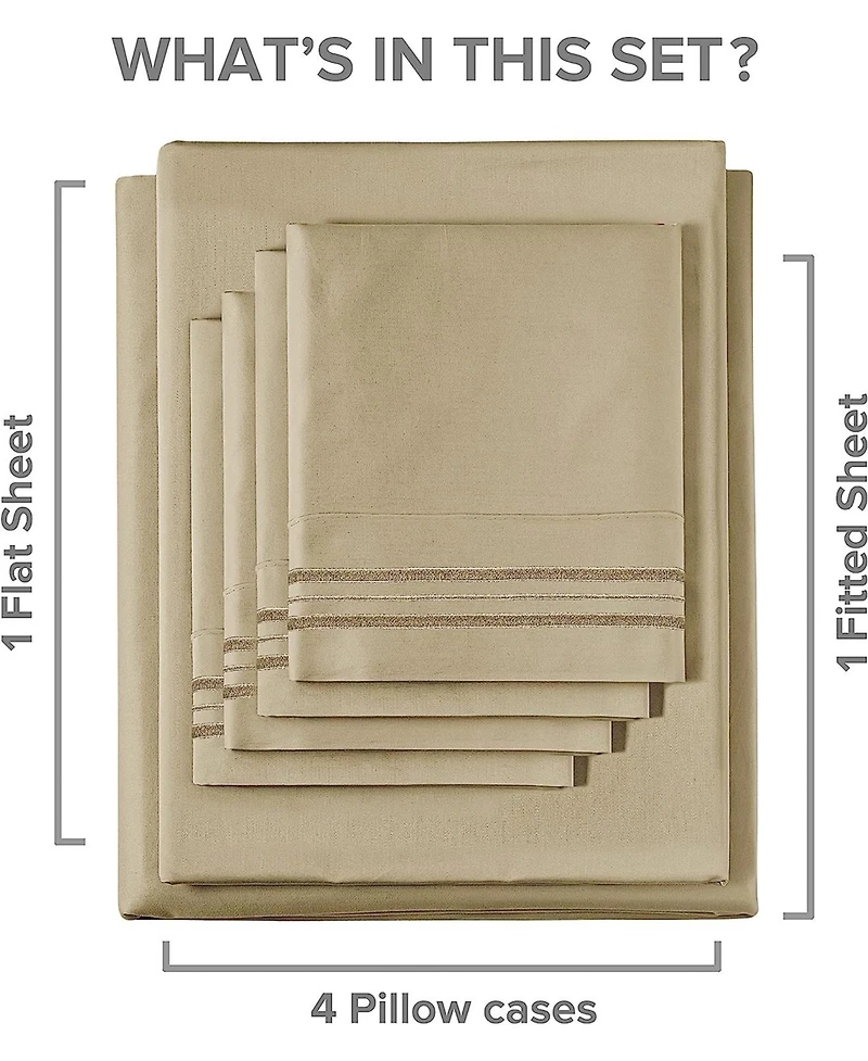 Microfiber Sheet Set 18" - 24" Inch Extra Deep Pocket California King