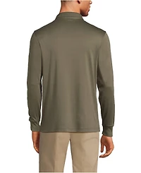 Lands' End Men's Long Sleeve Cotton Supima Polo Shirt with Pocket