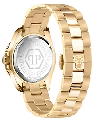 Philipp Plein Men's Gmt-i Challenger Gold-Tone Stainless Steel Bracelet Watch 44mm
