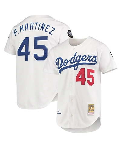 Men's Mitchell & Ness Pedro Martinez White Los Angeles Dodgers 1993 Cooperstown Collection Home Authentic Jersey