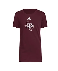 Big Boys adidas Maroon Texas A&M Aggies 2023 Sideline Locker Room Logo Fresh T-shirt
